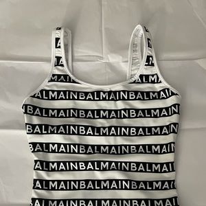 Balmain swimsuit, bathing suit black & white Sz 40